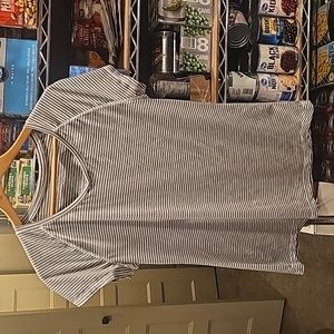 Stretchy striped shirt short sleeve